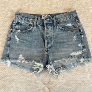 Agolde Parker Denim Shorts - Swapmeet color